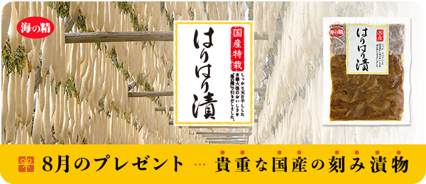 8月のプレゼント　はりはり漬